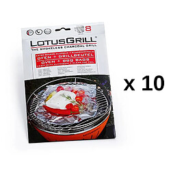 10 lots de 8 papillottes pour barbecue - LOT10-GB-AL-M - LOTUSGRILL