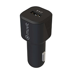 Muvit Chargeur voiture 12W + Câble Micro USB Noir