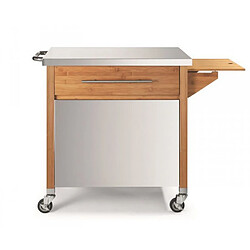 Chariot pour plancha bois/inox - 00231N - DM CREATION