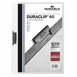 DURABLE Porte-documents Duraclip 60 - Blanc Transparent