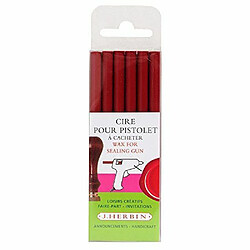Crayons de Cire pour Pistolet 6 Bâtons Cerise Crayons de cire souple - Réalisation de cachets - Pose rapide et propre - 5 mm diamètre