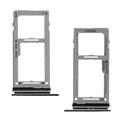 Avizar Tiroir SIM/micro-SD Galaxy S9/S9+ - Noir