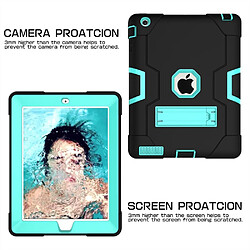 Avis Coque Silicone iPad 3/2/4 - Cyan/Noir