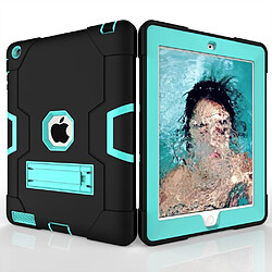Acheter Coque Silicone iPad 3/2/4 - Cyan/Noir