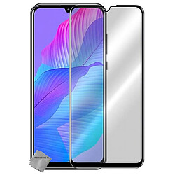 Htdmobiles Huawei P Smart S/Y8p - Noir Film de protection écran - Verre trempé incurvé intégral - Protège les bords