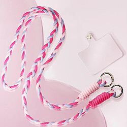 Avizar Cordon Téléphone Nylon Tressé 60cm - Rose pas cher