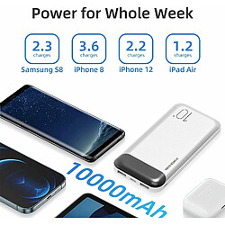 YOBON Batterie Externe 10 000mAh Type-C Blanc