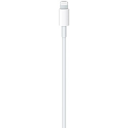 Apple Câble de Charge Rapide et Synchronisation USB-C/Lightning 3A 1M d'Origine Apple Blanc pas cher
