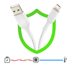Acheter Belkin Câble USB vers Lightning MFi 18W Nylon Tressé 2m Charge et Synchro Blanc