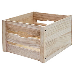 Decoshop26 Chariot de service à roulettes cuisine bar porte bouteilles avec tiroirs et caisses rangement bois de pin 89x119x41cm blanc naturel 04_0002444