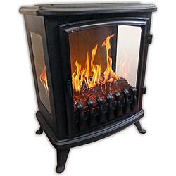 Cheminée électrique 2000w avec flamme 3d noir - 139 - CHEMIN'ARTE
