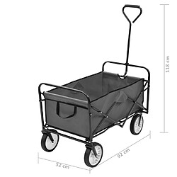 vidaXL Chariot à main pliable - Gris pas cher