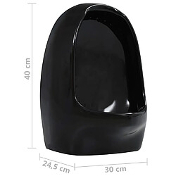 vidaXL Urinoir suspendu noir pas cher
