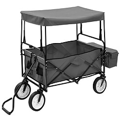 vidaXL Chariot à main pliable - Acier Gris