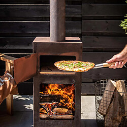 FANCY FLAMES Cheminée d'extérieur avec four à pizza