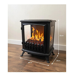 Cheminée électrique 2000w avec flamme 3d noir - 139 - CHEMIN'ARTE