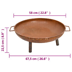 vidaXL Foyer 67,5 cm - Marron pas cher