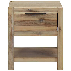 Avis vidaXL Table de Chevet - Bois d'Acacia