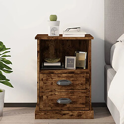 VIDAXL Table de chevet Chêne fumé 43x36x60 cm