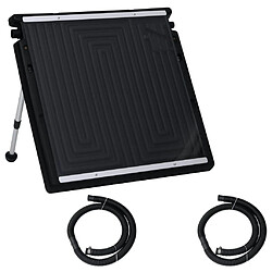 vidaXL Panneau de chauffage solaire de piscine Panneau solaire pour piscine - 75 x 75 cm - PE, aluminium - Angle réglable 40°-60°