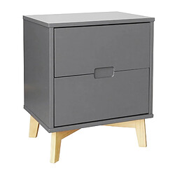 Pegane Table de chevet scandinave - Anthracite