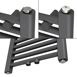 ECD Germany Radiateur Sahara Anthracite Courbe