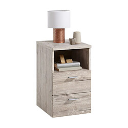 MES - Table d'appoint chêne grisé
