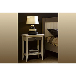 Decopin Table de chevet en pin - Gris