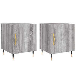 VIDAXL Tables de chevet 2 pcs - Sonoma gris