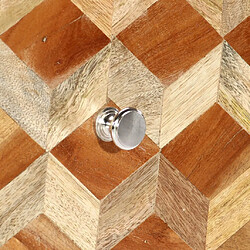 Helloshop26 Table de chevet bois - Gris