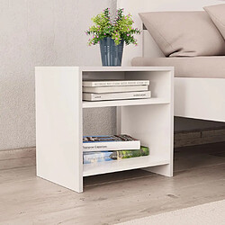 vidaXL Table de chevet - Blanc