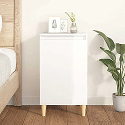 vidaXL Table de chevet blanc brillant 40x35x70 cm