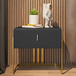 Meubler Design Table de chevet - Pu Noir