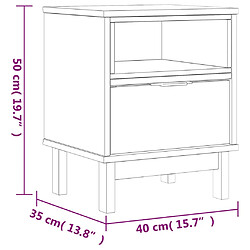 vidaXL Table de chevet FLAM pas cher