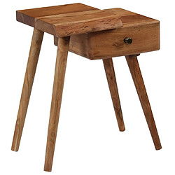 Table de chevet Helloshop26 - 1 tiroir - Bois d'acacia