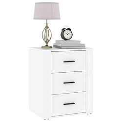 Acheter vidaXL Table de chevet Blanc 50x36x60 cm