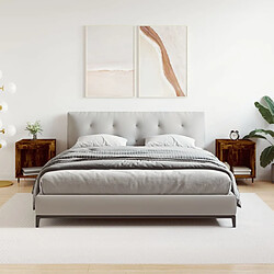 vidaXL Tables de chevet chêne fumé - Lot de 2