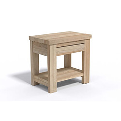 Decopin Table de Chevet - Pin Massif Table de chevet - Pin massif - Plusieurs finitions - 46 x 35 x 49.5 cm