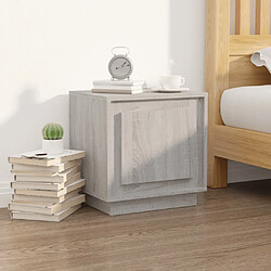 vidaXL Table de chevet sonoma gris - 44 x 35 x 45 cm