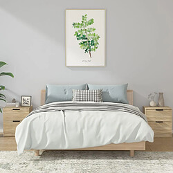 vidaXL Tables de Chevet 2 pcs - Chêne Sonoma