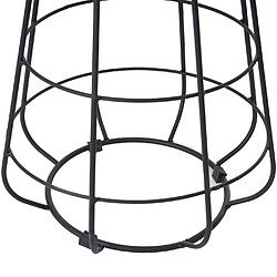 Mendler Table de chevet industrielle - Marron pas cher