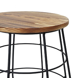 Acheter Mendler Table de chevet industrielle - Marron