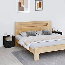 vidaXL Tables de chevet 2 pcs - Noir