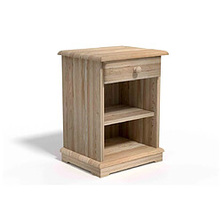 Decopin Table de chevet en bois - Naturel