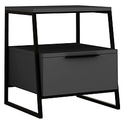 Hanah home Table de chevet - Anthracite