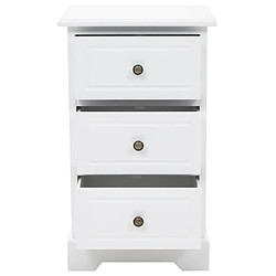 Acheter Helloshop26 Table de chevet 3 tiroirs - Blanc