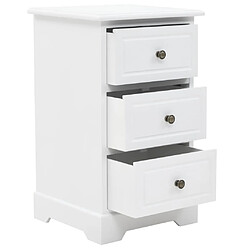 Avis Helloshop26 Table de chevet 3 tiroirs - Blanc