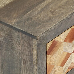 Helloshop26 Table de chevet bois - Gris