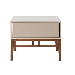 Angel Cerda Chevet en bois beige et noyer