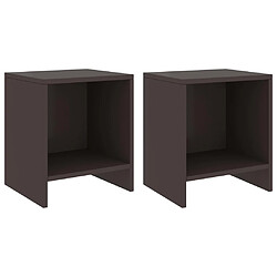 Tables de chevet vidaXL 2 pcs - Marron foncé